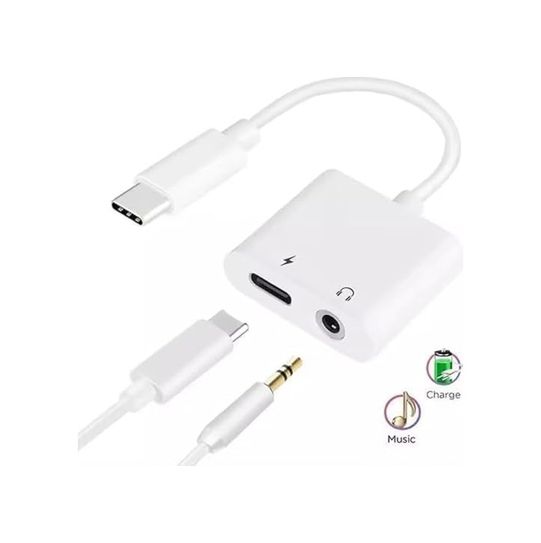 4moms 131618074 Type-C To 3.5 Mm Jack Kulaklık Ve Şarj Dönüştürücü Aynı Anda Kulaklıktan Müzik Dinleyin Ve De Şarj Edin Çift Çıkışlı Adaptör Yüksek Hızlı Şarj Ve Ses Aktarımı