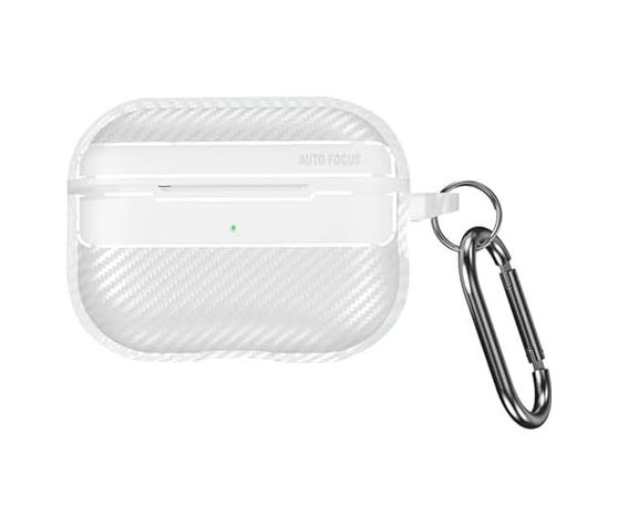 4moms 131618207 Airpods Pro 2 İle Uyumlu Fiber Karbon Görünümlü Şeffaf Silikon Kılıf Tam Oturan Mükemmel Kalıp Ve Göz Alıcı Şık Tasarım Airpods Pro 2