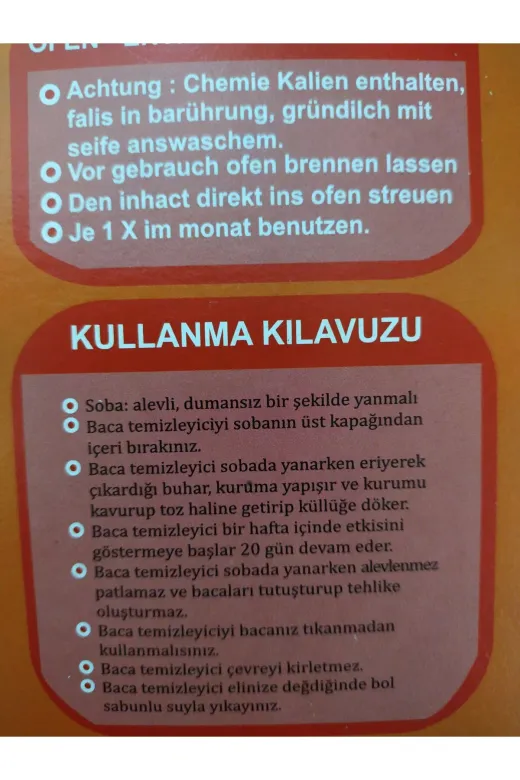 5 Adet Baca Temizleyici  Karyak