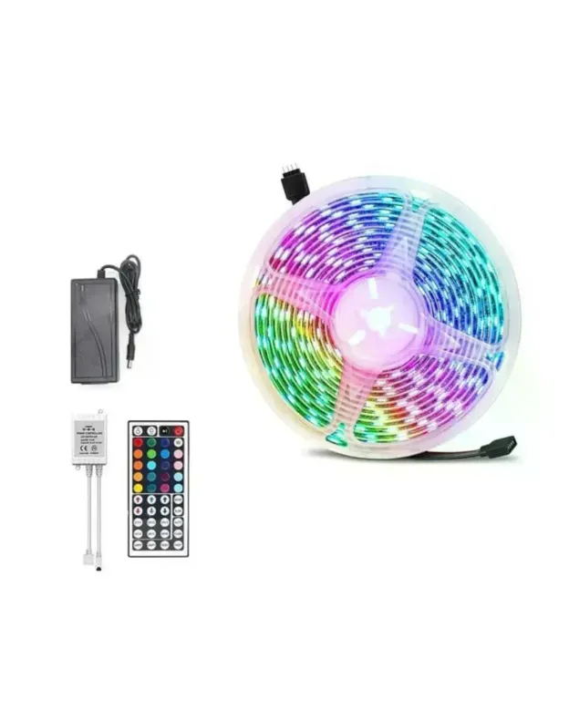5 Metre RGB LED Şerit Kumandalı 5050 Renk Değiştiren LED Strip