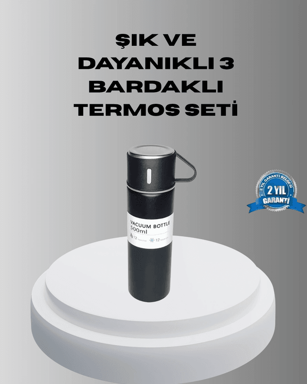 500 Ml Vakumlu Termos – Çift Kat Paslanmaz Çelik, Sızdırmaz Kapağıyla Sıcak Ve Soğuk İçeceklere Özel