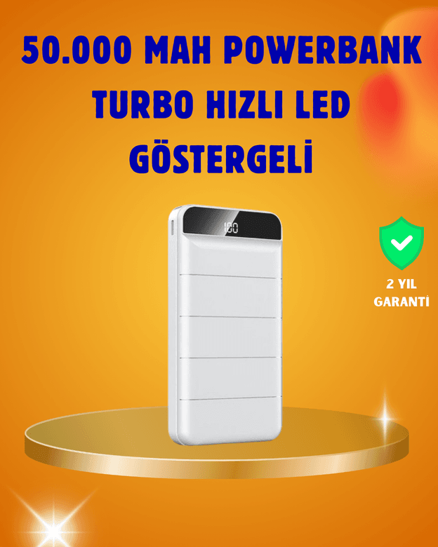 50000mAh LED Göstergeli Taşınabilir Şarj Cihazı