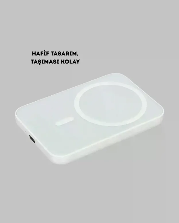 5000mAh Manyetik Powerbank – iPhone Serisi İçin Taşınabilir Kablosuz Şarj Cihazı