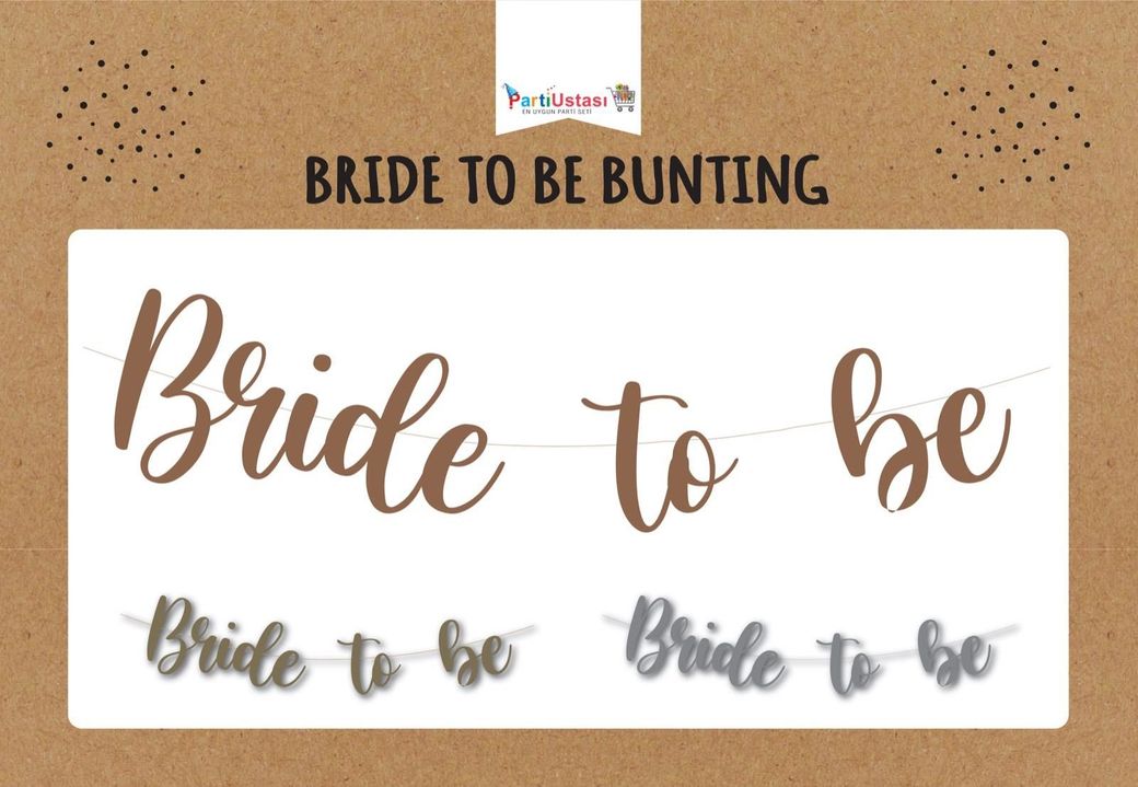 50272024 Parti Ustası Yazı Zarf Banner Bride Bakır Soft
