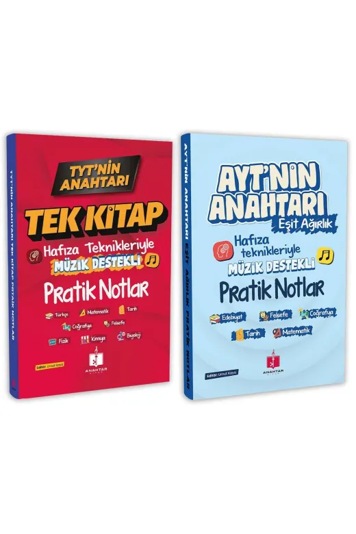 5345653102g22 2026 Tyt'nin Anahtarı Tek Kitap Pratik Notlar Ayt Eşit Ağırlık Pratik Notlar Süper 2'li Set