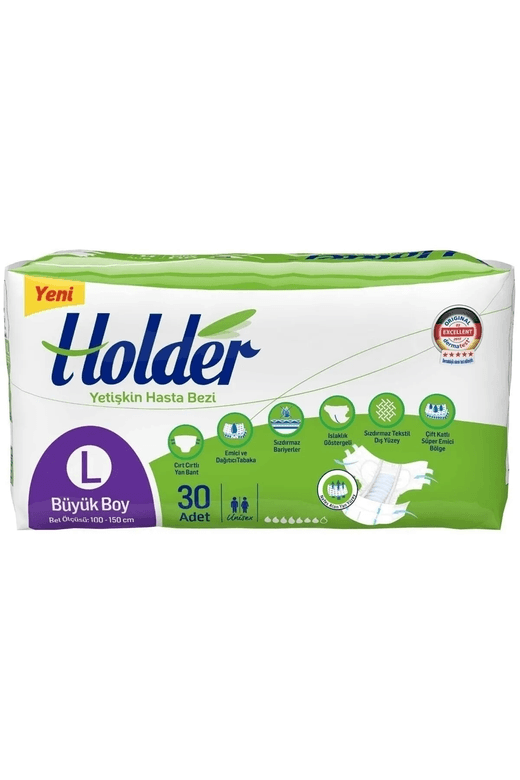 54120036 Holder Large Belbantlı Yetişkin Hasta Bezi 30 Lu