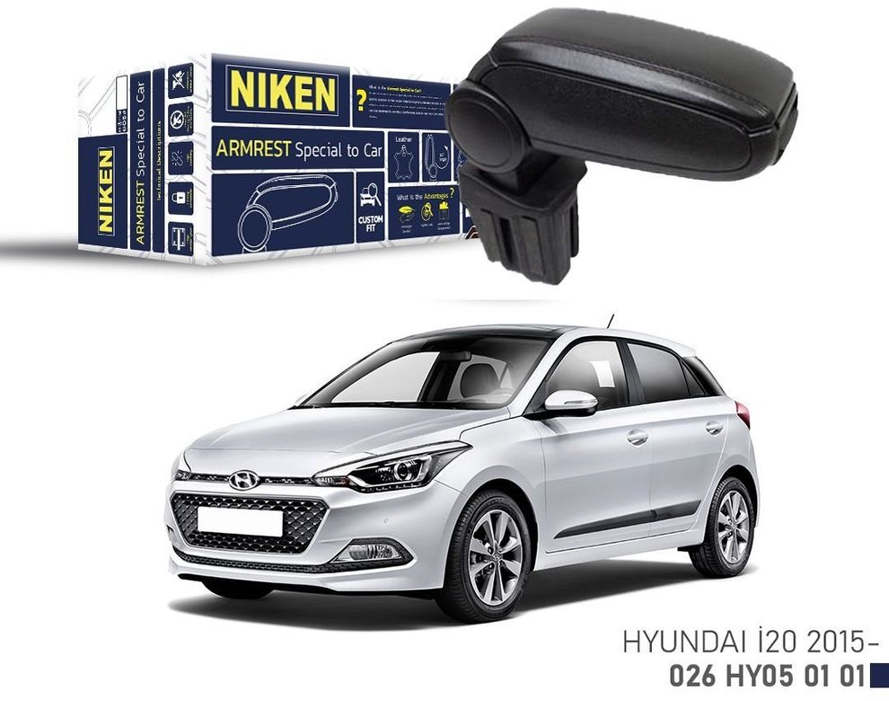 54295191 Niken Hyundai I20 2015+ Sonrası Araca Özel Kol Dayama Siyah