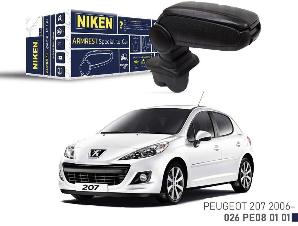 54295209 Niken Peugeot 207- 2006 Sonrası Araca Özel Kol Dayama Siyah