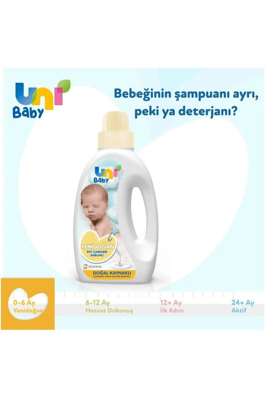 54654321 Uni Baby Yeni Doğan Çamaşır Deterjanı/sabunu 1500Ml (Sarı) (3 Lü Set)