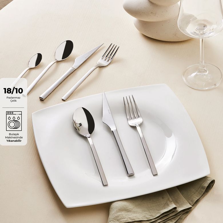 5.499 TL Emsan Sedir Elegance 84 Parça 12 Kişilik Çatal Kaşık Bıçak Takımı
