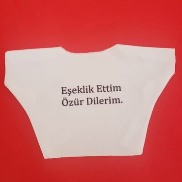 562741422958 Eşeklik Ettim Yazılı Oyuncak Tişörtü