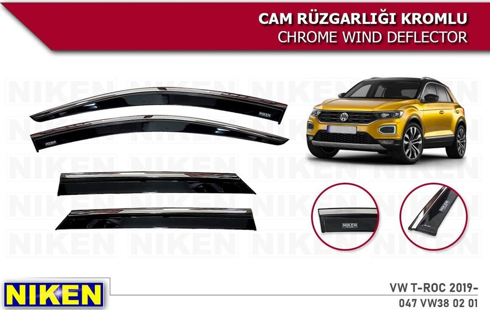 56445079 Vw T-Roc Kromlu Cam Rüzgarlığı Niken 2019+