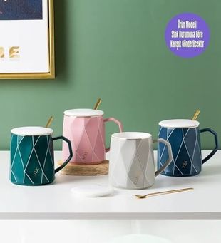 57858324442255699283959 Geometrik Desenli Modern Seramik Kupa Diğer