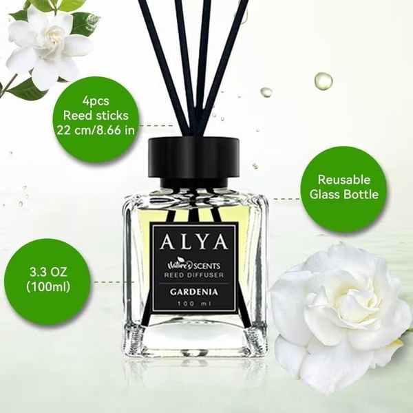 57858324442617199283959 Alya Alya 's Scents Gardenia Bambu Çubuklu Oda Kokusu- Kokusu Diğer