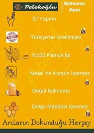57858324442654899283959 10 Adet 21Cm Mum Dilek Mumu, Beeswax Candle Doğal Petek Bal Mumu Mum Diğer