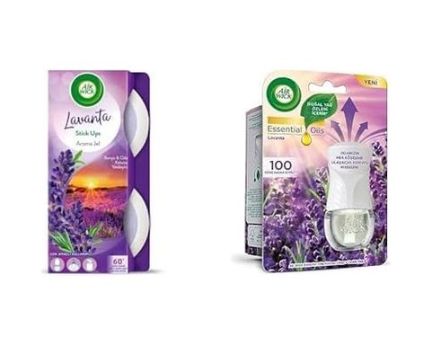 57858324442676099283959 Air Wick Jel Stick Up Küçük Alanlara Özel Oda Kokusu Lavanta 30 Gün Etkili Ve Air Wick Elektrikli Oda Kokusu Esansiyel Yağlar Cihaz + Yedek Şişe Lavanta Diğer