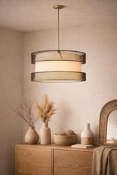 57858324443683299283959 Siyah Tel Sarkıt Avize, Pvc Kumaş Gövdeli Modern Tavan Lambası, Endüstriyel Tasarım Tekli Asma Avize, Salon Mutfak Yatak Odası Aydınlatma Diğer