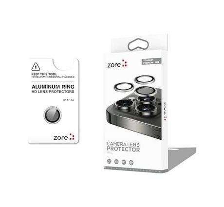 57858324450319299283959 17 Air İçin Cl-12 Premium Safir Parmak İzi Bırakmayan Anti-Reflective Kamera Lens Koruyucu Gümüş Diğer