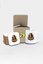 57858324452242799283959 Satranç Tasarımlı Baskılı Kupa Bardak Seti, Eğlenceli Özel Hediye Mug Diğer