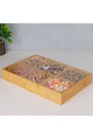 6 Bölmeli Bambu Set: Şekerlik, Çerezlik Ve Sunumluk