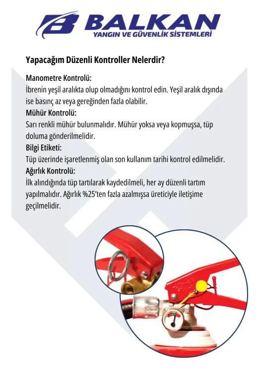 6 Kg Ruhsata Uygun 4 Yil Köpüklü Yangin Tüpü Ve Levha