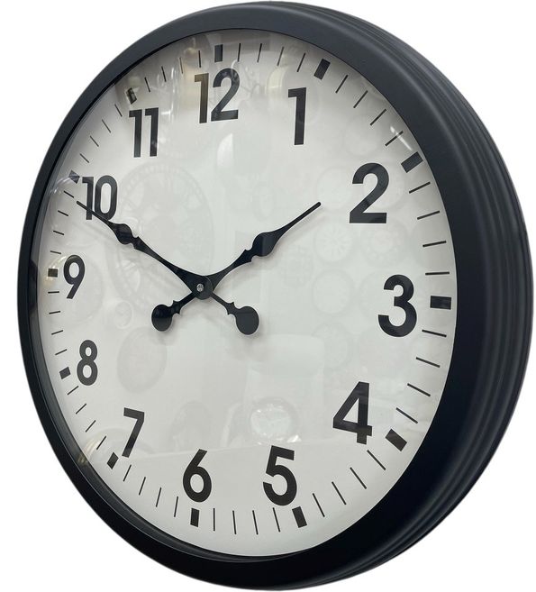 60 cm Siyah Metal Duvar Saati