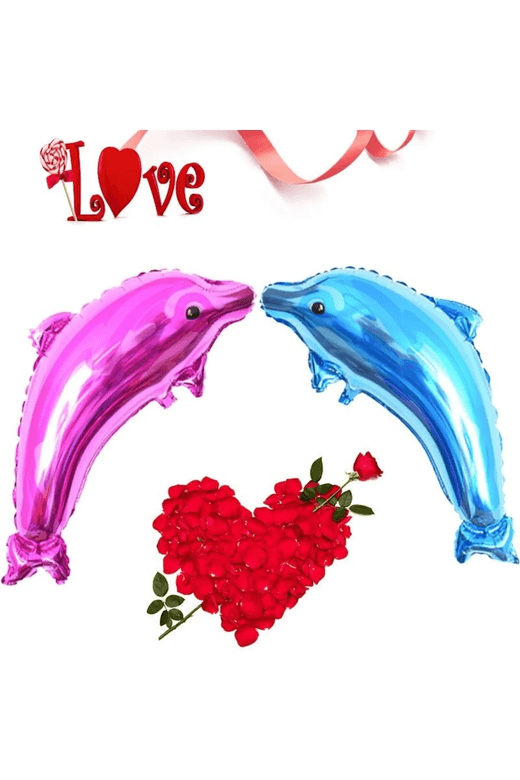 60142024 İkm Group Helyuma Uyumlu Yunus Balığı Folyo Balon Pembe Rengi