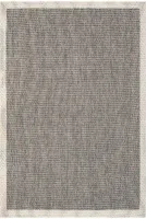 6652 Gri Krem Sisal Kilim Leke Tutmaz Kolay Temizlenen Kaymaz Pamuk Tabanlı Bordürlü Halı