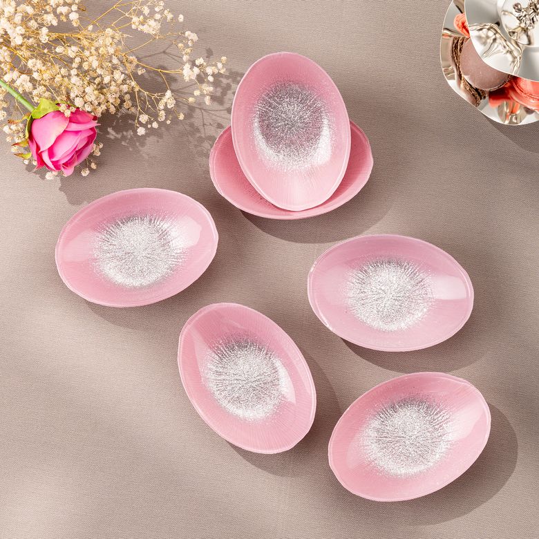 699,99 T Emsan Pastel 6 Parça Cam Gondol 12 Cm Pembe