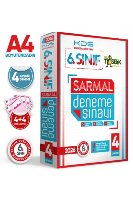 6SINIF4luDNM4050 Meb 2025 6.sınıf Kds Konu Değerlendirme Sinavi Sarmal Deneme Seti 4Lü Türkiye Geneli Dijital Çözümlü