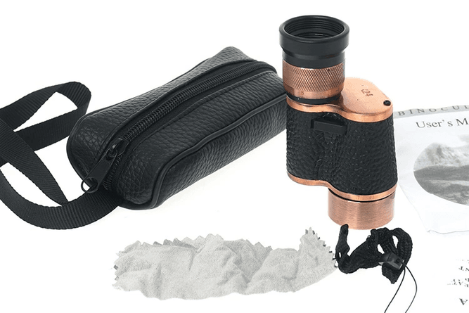 6x24 Baıgısh, Askeri Tarzi Pirinç Ve Deri Kaplamalı, Deri çantalı Monocular Dürbün Princ