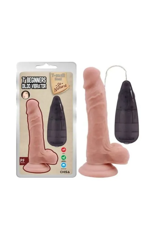 7’ Beginners Dildo Vibrator Flesh
