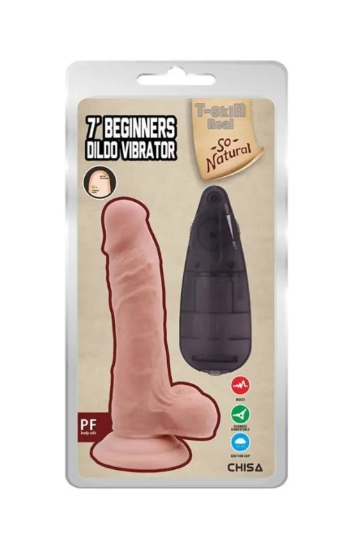 7’ Beginners Dildo Vibrator Flesh
