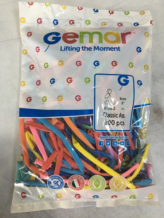 70012024 Gemar Sosis Balon 100 Adet Renkli Sosis Balon Oyun Parti Balonu