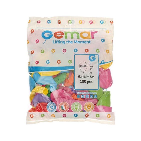 70032024 Gemar 10 Karışık Renk Balon 100'lü