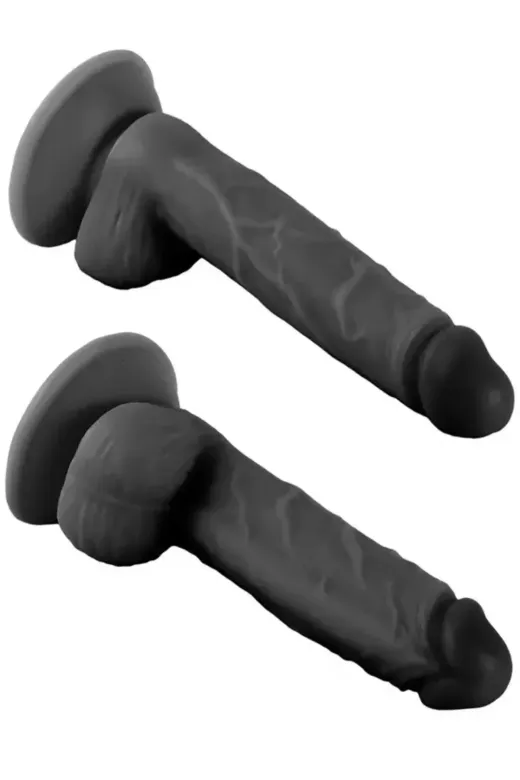 7.1” Realistik Dildo Siyah 18 Cm