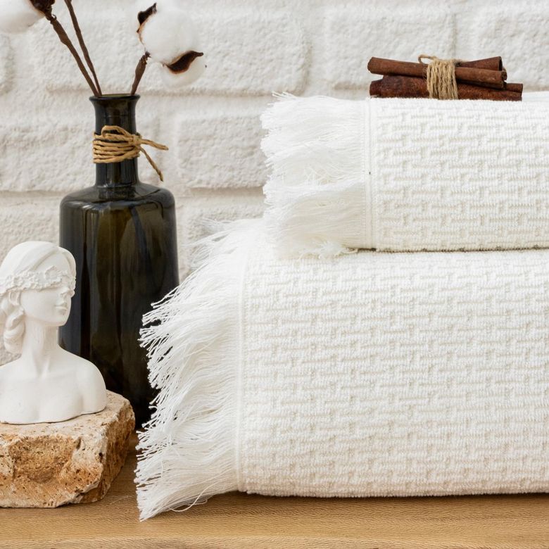 ₺799,00-* Schafer Home Polly Havlu 70X140 Cm-Krem
