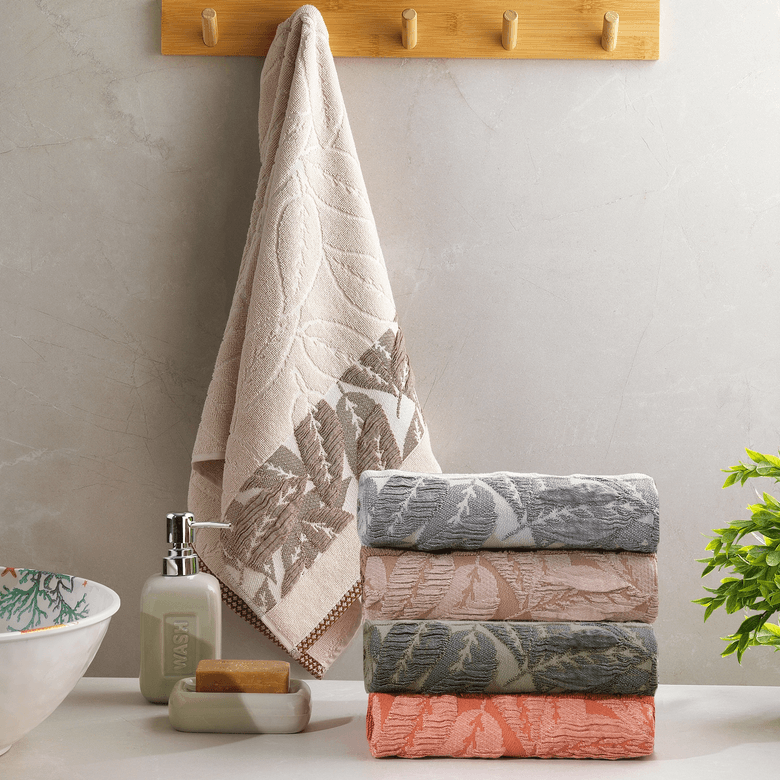 ₺799,0d Schafer Home Adore Jakarlı Havlu 70X140 Cm 1 Parça-Krem