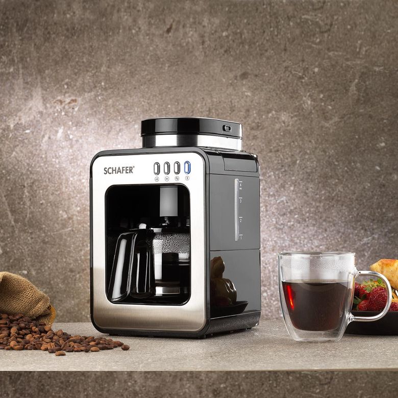 ₺7.999,00; Schafer Barista Öğütücülü Filtre Kahve Makinesi-Siyah
