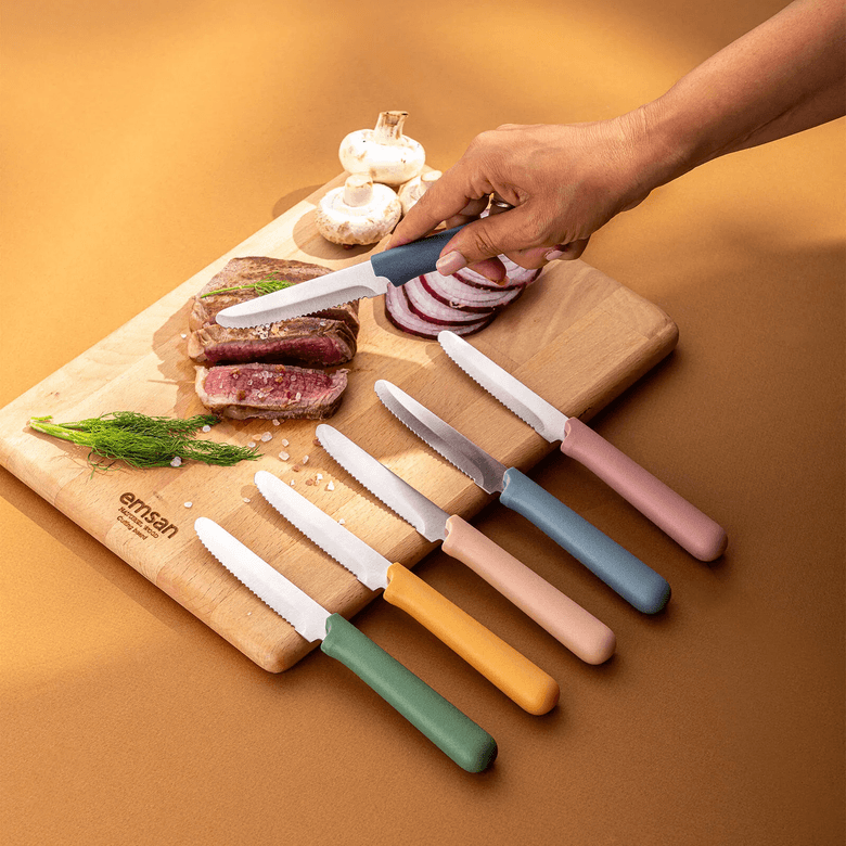 799,99 TL_ Emsan Rustik 6'lı Steak Bıçak Seti