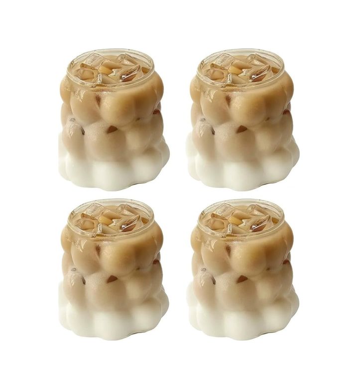 7Numara 57855210129286980184975 Şeffaf Kabarcıklı Cam Bardak 7 Cm, Kalın Cam Mini Su, Kahve, Kola Ve Meşrubat Bardağı, 4 Lü Set, Dayanıklı, Modern, Ergonomik Tasarım, Kahve Yanı Üzüm Bardak. Açık Kırmızı