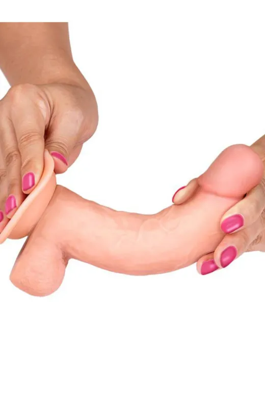 8" Dual Layer Oynar Derili Realistik Penis 20 Cm