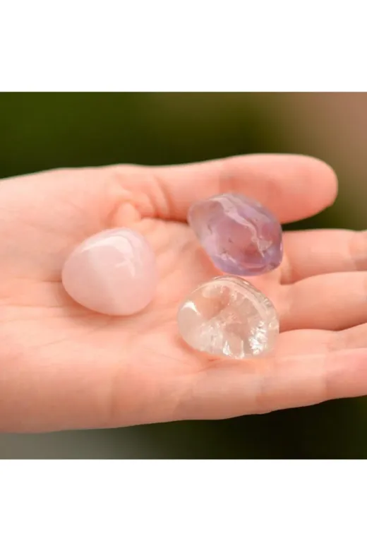 8 Eylül ametistpembekrsital Ametist - Pembe Kuvars - Kristal Kuvars Taşı Kütle