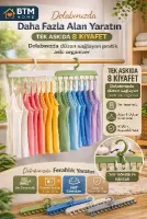 8 Kancalı Dolap İçi Askı Organizer Döner Askı Yer Tasarruflu Çok Amaçlı Kıyafet Askısı