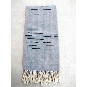 80x200 cm Gri Pamuklu El Dokuma Peştemal