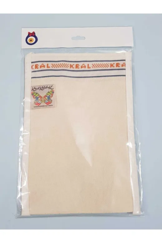 8681115981075 Kelebek Kese Beyaz Kral Kese Süper Kalın Çok Sert Banyo Hamam Kesesi