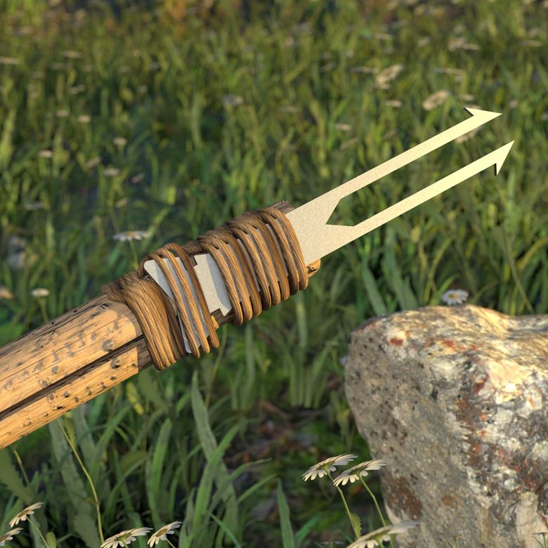 8684432001532 Kamp Ayısı® Klasik Çift Ağızlı Bushcraft Balıkçı Mızrak Ucu