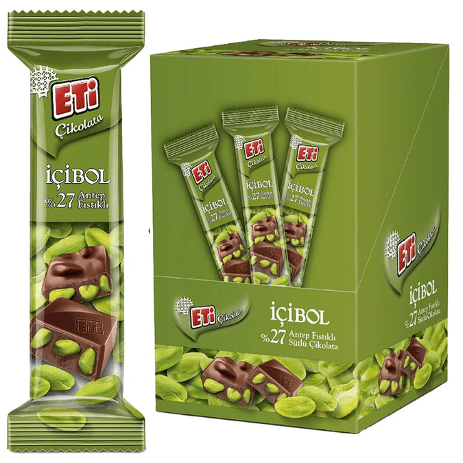 8874569 Eti Çikolata İçibol %27 Antep Fıstıklı 30 G X 20 Adet