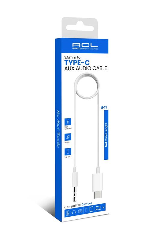 A-11v Acl  A-11 Type-C To Aux Çevirici Tak Çalıştır Ses Kablosu
