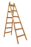 A Tipi Ahşap Merdiven 6+6 Basamaklı